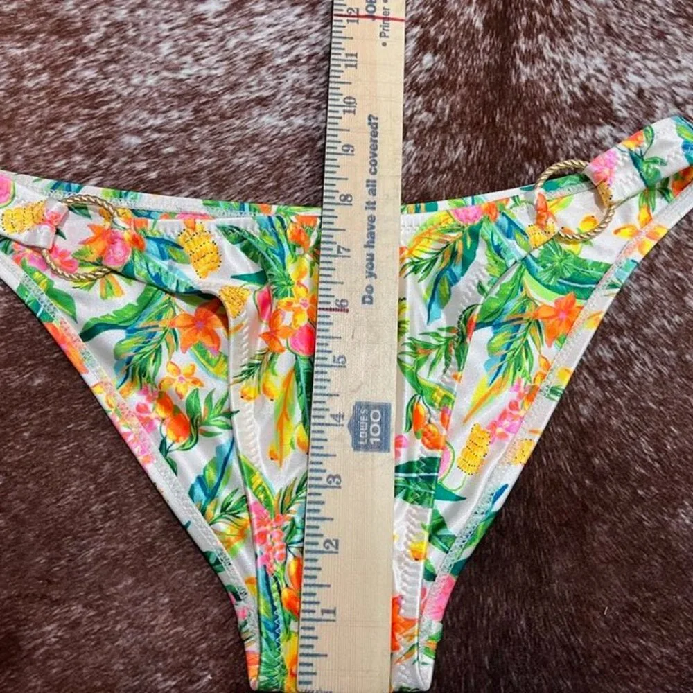Kulani Kinis Floral Ring Side Bikini Bottoms Small
